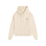 Ami aheoineembroider small love couple hooded loosecasual hoodie fall and wintersweatshirt
