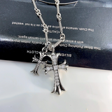 Chrome Hearts Necklace Double Cross Necklace for Men and Women