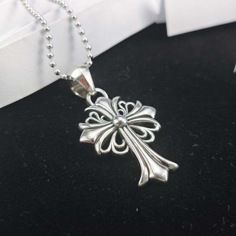 Chrome Hearts Necklace Cross Vintage Pendant Versatile for Men and Women