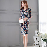 Women Maxi Dress Spring and Autumn Sheath Long Sleeve Dress