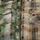 Unisex Vintage Shirt Retro Long Sleeve Plaid Shirt Men