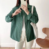 Women Jacket Spring Leisure Washed-out Denim Jacket Coat