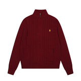 Rl ralph lauren lambswool cardigan - women's warm knitwear, couple's style, loose fit, autumn/winter zip-up turtleneck top