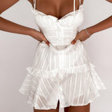 Corset Dress Summer White Suspender Dress Sexy Skirt