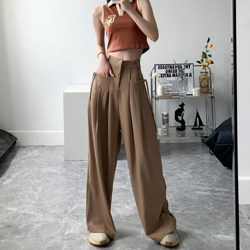Women Sweatpants Fall Loose Straight Wide Leg Casual Working Pants