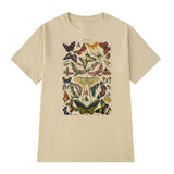 Vintage Boho Butterfly Print Top Aesthetic Botanical