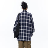 Unisex Jacket Fall Loose Plaid Shirt