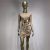 Women Dresses Sexy Backless Tight Short Hip Skirt (Ont0408)