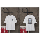 Ch hip-hop t-shirts - ss spring/summer ch cross appliqué embroidered print american style pure cotton short sleeve t-shirt - versatile