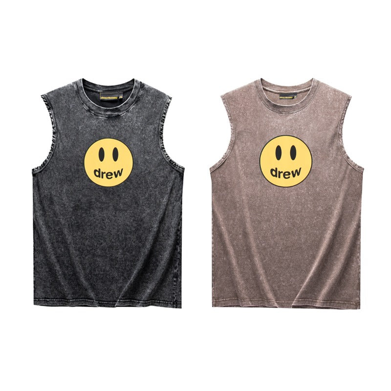 Drew house tshirt r d@ew classic letter heavyweight washed tank top