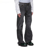 Men Jeans Bell-Bottom Pants Men's Vintage Jeans