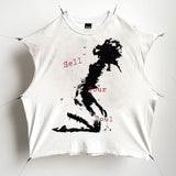 saint m t shirts s.m letter graphic limited edition pullover casual tank top