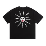 saint m t shirts s.m clown knife graphic crew neck pullover short sleeve t-shirt