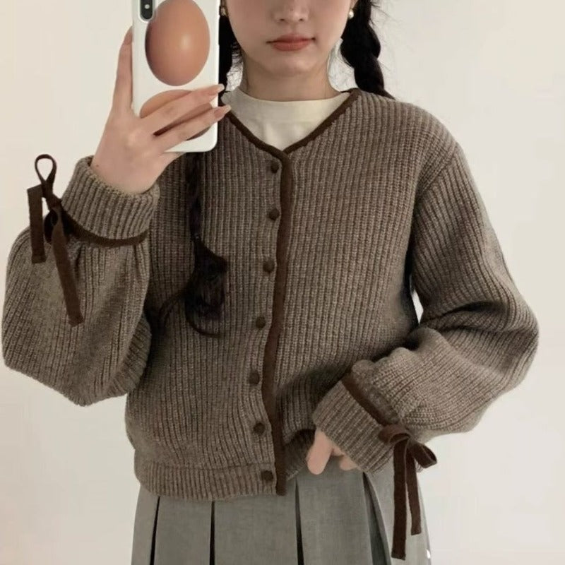 Women Knitted Cardigan Women's Autumn and Winter Sweater Coat