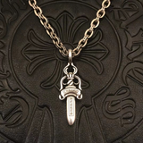 Chrome Hearts Necklace Men's and Women's Medium Double Sided Sword Pendant Vintage Style