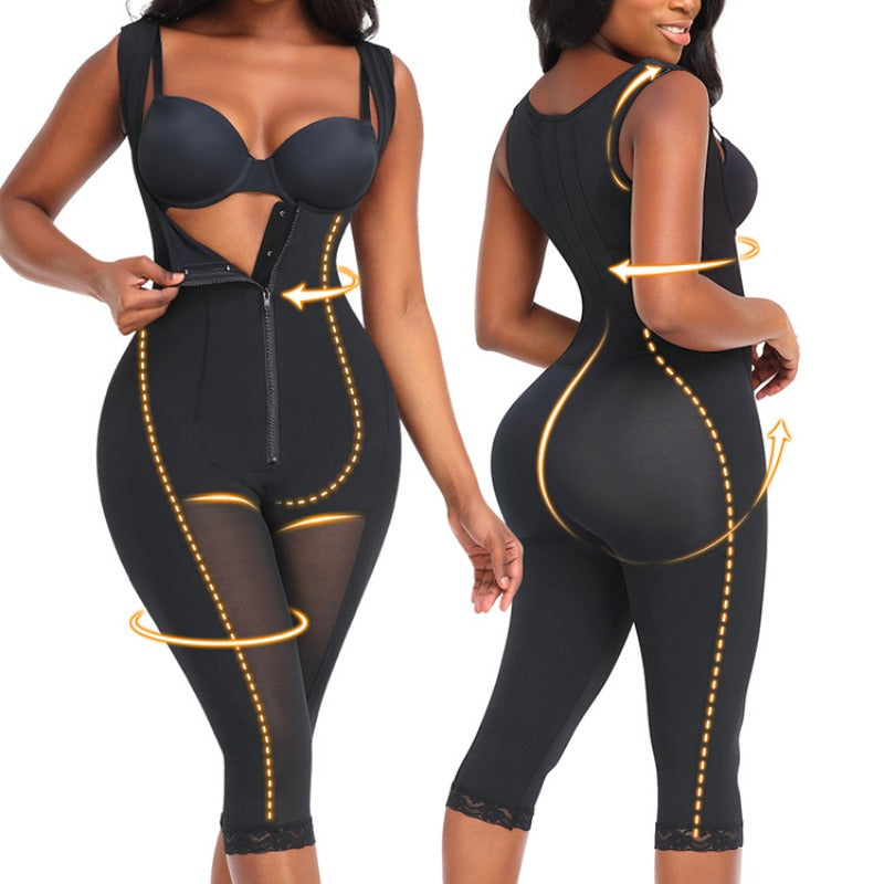 Shapewear bodysuit tightens the abdomen and lifts the buttocks