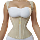 Shapewear tank top latex double layer waist cincher belt