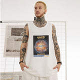 Men Vest Sports Sleeveless T-shirt Oversize Basketball Vest