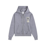 Amiaheoineloveembroidersweatshirt zipperoutwear high weight hooded couple hoodiefall and winterlong sleeves