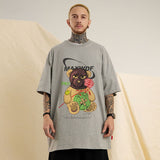 Men T Shirt Bear Fun Printing Couple Short Sleeve T-shirt