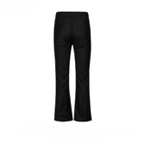 MIJKO Men Vintage Pants MIJKO High Street Splicing Micro Wide-footed Trousers Elastic Drawstring Casual Pants