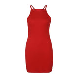 Women Dresses Spring Summer Sexy Luo Sling Dress Skirt (Bla0420)
