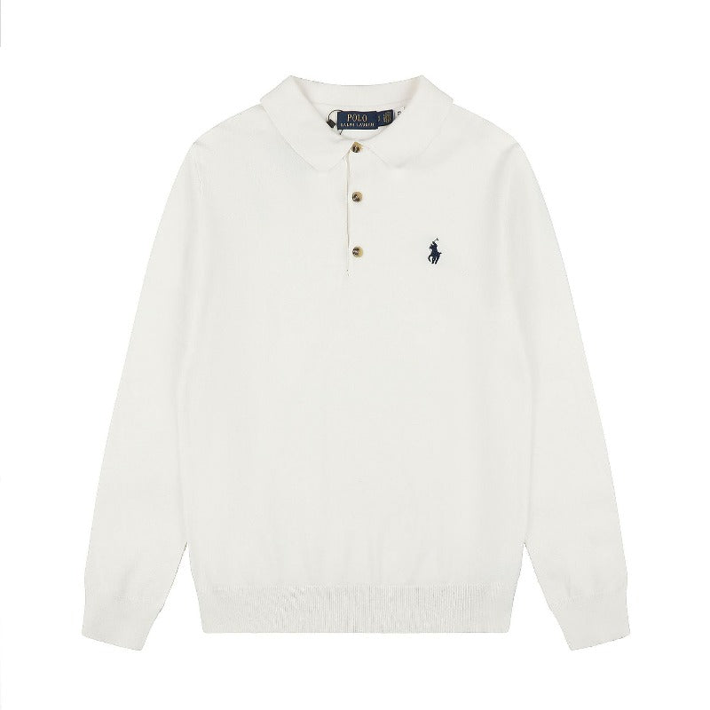 Rl ralph lauren pony polo collar top - couple's casual loose knit wool sweater - warm women's autumn/winter button-down