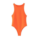 Women Jumpsuit Sexy One-Shoulder Sleeveless Leotard