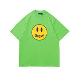 Drew house tshirt r collection d@ew smiley face letter print crew neck pullover short sleeve wholesale single piece