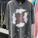 saint m t shirts s.m collaboration series graphic print crew neck pullover short sleeve t-shirt