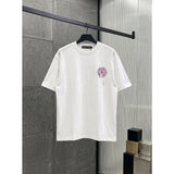 Ch hip-hop t shirts american ch short-sleeved hand-painted cross printingloosecasualpure cotton american heavy weight