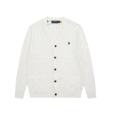 Rl xiaoma lava v neckknittingoutwearflap pocket pantscasualfall and winter single breasted couple cardigan woolen jacket
