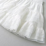 Women Skirt Summer Organza Puff Short Skirt