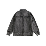 Unisex Jacket Spring and Autumn Denim Jacket Men and Women Loose Overalls