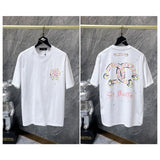 Ch hip-hop t shirts ch kevin hand-painted scratched pulp short-sleeved loosecasualpure cotton american heavy weight