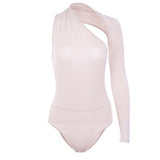Women Jumpsuit Sexy One-Shoulder Single Sleeve Jumpsuit