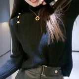 Women Knitted Pullover Autumn and Winter Turtleneck Knitted Pullover Sweater