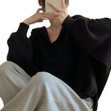 Women Knitted Pullover Autumn and Winter Loose Knitted Top