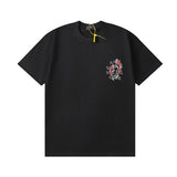 Hip-hop t-shirts: spring/summer high street trendy short sleeve letter carp print american retro short sleeve tee