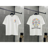 Ch hip-hop t shirts ch short-sleeved horseshoe sanskrit cross printingloosecasual american heavy weight