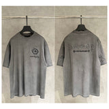 Ch hip-hop t shirts ch short-sleeved sanskrit patch embroiderloosecasualpure cotton american heavy weight short-sleeved