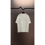 Ch hip-hop t shirts high version ch short sleeve cross embroiderloosecasualpure cotton american heavy weight short sleeve