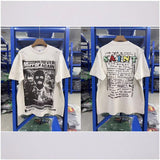 saint m t shirts s.m cartoon print crew neck pullover short sleeve top