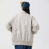 Unisex Jacket Fall Lapels Contrast Color Jacket