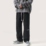 Men Jeans Spring and Autumn Straight Retro Wide-Leg Pants
