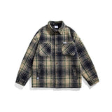 Unisex Jacket Retro Plaid Shirt Men and Women Loose Jacket