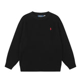 Rl ralph lauren pony knit wool sweater - couple's warm fall/winter crewneck top - casual relaxed fit