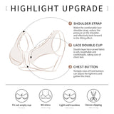 Full figure bra wireless lace lightly lined