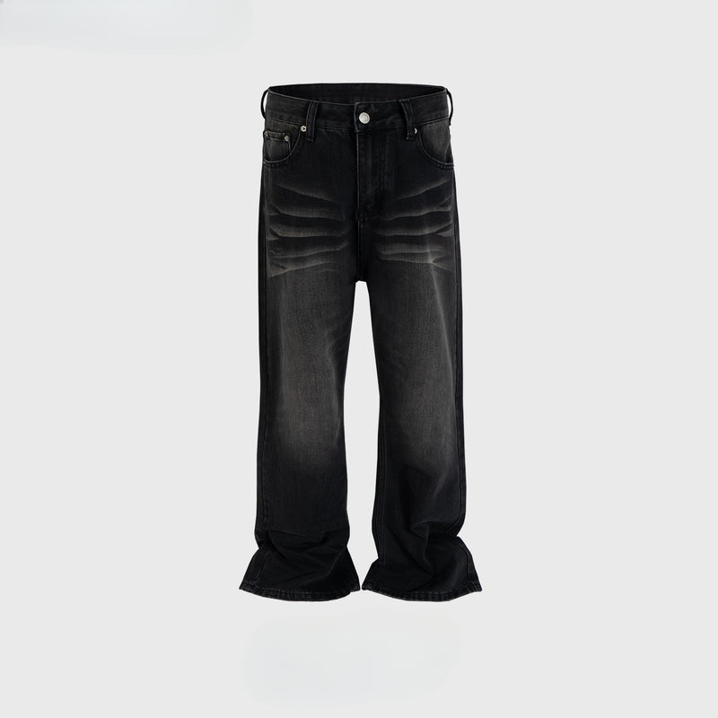 MIJKO Men's Vintage Pants MIJKO Men's Clothing Women's Washed Old Men's and Women's Jeans