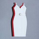 Women's Evening Dress Strap Belt Dress Sexy Slim Fit Bandage Dress